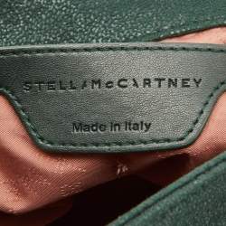 Pre Owned Stella McCartney Green Faux Suede Falabella Flap Shoulder Bag