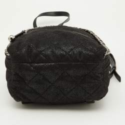 Pre Owned Stella McCartney Black Faux Suede Falabella Backpack