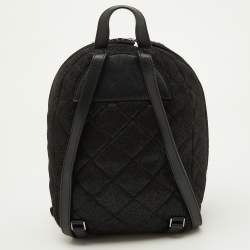 Pre Owned Stella McCartney Black Faux Suede Falabella Backpack