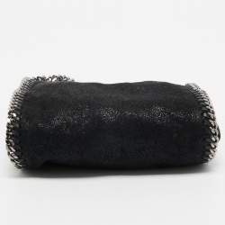 Stella McCartney Black Faux Suede Tiny Falabella Tote