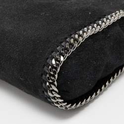 Stella McCartney Black Faux Suede Tiny Falabella Tote