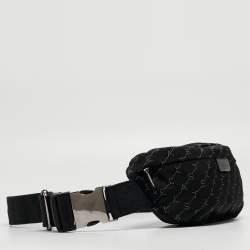 Pre Owned Stella McCartney Black Monogram Nylon Bum Belt Bag