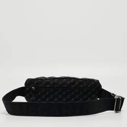Pre Owned Stella McCartney Black Monogram Nylon Bum Belt Bag