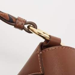 Pre Owned Stella McCartney Brown Faux Leather Flap Shoulder Bag
