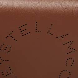 Pre Owned Stella McCartney Brown Faux Leather Flap Shoulder Bag