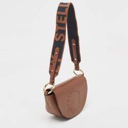 Pre Owned Stella McCartney Brown Faux Leather Flap Shoulder Bag