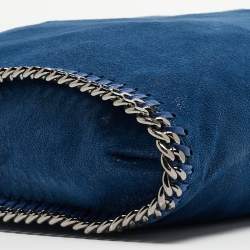Pre Owned Stella McCartney Blue Faux Suede Small Falabella Tote