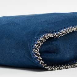 Pre Owned Stella McCartney Blue Faux Suede Small Falabella Tote