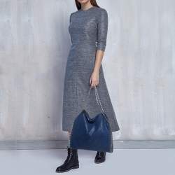 Pre Owned Stella McCartney Blue Faux Suede Small Falabella Tote