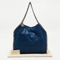 Pre Owned Stella McCartney Blue Faux Suede Small Falabella Tote