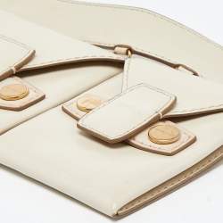 Pre Owned Stella McCartney Beige Faux Leather Utility Belt Bag