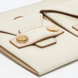 Pre Owned Stella McCartney Beige Faux Leather Utility Belt Bag