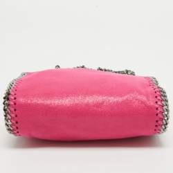 Pre Owned Stella McCartney Pink Faux Suede Tiny Falabella Tote