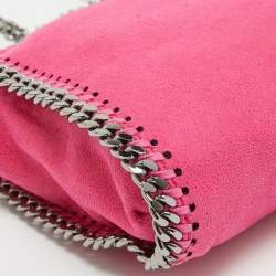 Pre Owned Stella McCartney Pink Faux Suede Tiny Falabella Tote