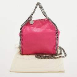 Pre Owned Stella McCartney Pink Faux Suede Tiny Falabella Tote