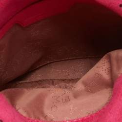 Pre Owned Stella McCartney Pink Faux Suede Tiny Falabella Tote