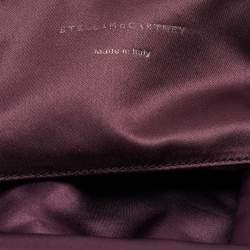 Pre Owned Stella McCartney Purple Ruffle Faux Leather Kisslock Chain Bag