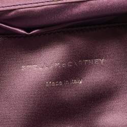 Pre Owned Stella McCartney Purple Ruffle Faux Leather Kisslock Chain Bag