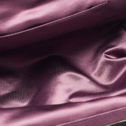 Pre Owned Stella McCartney Purple Ruffle Faux Leather Kisslock Chain Bag