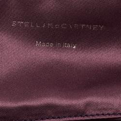Pre Owned Stella McCartney Purple Ruffle Faux Leather Kisslock Chain Bag