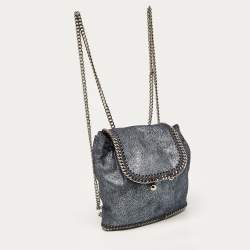 Pre Owned Stella McCartney Blue Faux Leather Falabella Backpack