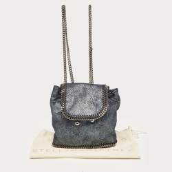 Pre Owned Stella McCartney Blue Faux Leather Falabella Backpack