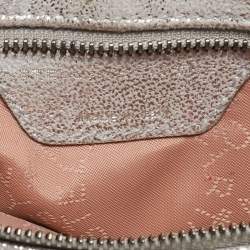 Stella McCartney Silver Faux Leather Falabella Fold-Over Clutch