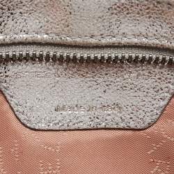 Stella McCartney Silver Faux Leather Falabella Fold-Over Clutch
