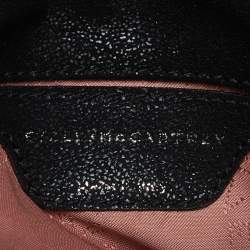 Pre Owned Stella McCartney Black Faux Leather Falabella Flap Shoulder Bag