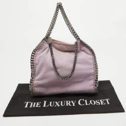 Pre Owned Stella McCartney Lilac Faux Leather Mini Falabella Tote