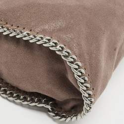 Pre Owned Stella McCartney Brown Faux Suede Mini Falabella Tote