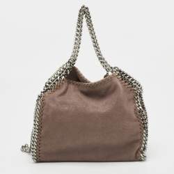 Pre Owned Stella McCartney Brown Faux Suede Mini Falabella Tote