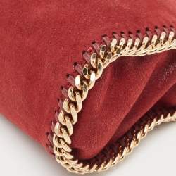 Pre Owned Stella McCartney Burgundy Faux Leather Mini Falabella Tote