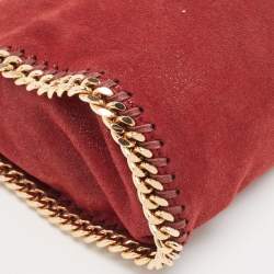 Pre Owned Stella McCartney Burgundy Faux Leather Mini Falabella Tote