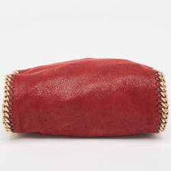 Pre Owned Stella McCartney Burgundy Faux Leather Mini Falabella Tote