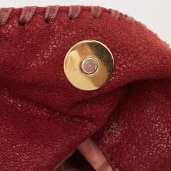 Pre Owned Stella McCartney Burgundy Faux Leather Mini Falabella Tote