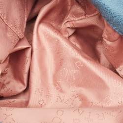 Pre Owned Stella McCartney Two Tone Blue Faux Leather Mini Falabella Tote