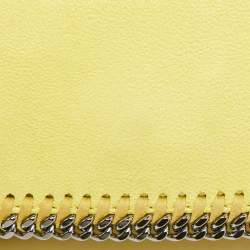 Pre Owned Stella McCartney Yellow Faux Suede Falabella Flap Crossbody Bag