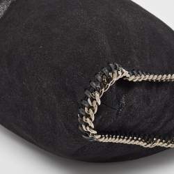 Pre Owned Stella McCartney Black Faux Leather Small Falabella Tote