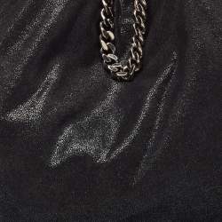 Pre Owned Stella McCartney Black Faux Leather Small Falabella Tote