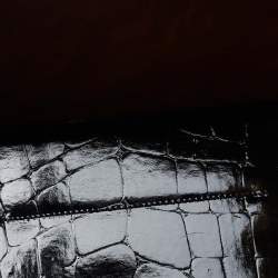 Pre Owned Stella McCartney Dark Blue Croc Embossed Leather Shopper Tote