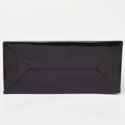 Pre Owned Stella McCartney Dark Blue Croc Embossed Leather Shopper Tote