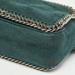 Pre Owned Stella McCartney Dark Green Faux Suede Falabella Camera Bag