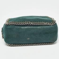 Pre Owned Stella McCartney Dark Green Faux Suede Falabella Camera Bag