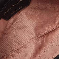 Pre Owned Stella McCartney Black Faux Leather Falabella Flap Crossbody Bag