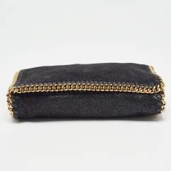 Pre Owned Stella McCartney Black Faux Leather Falabella Flap Crossbody Bag