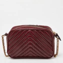 Pre Owned Stella McCartney Burgundy Python Embossed Faux Leather Star Crossbody Bag
