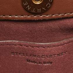 Pre Owned Stella McCartney Brown Faux Leather Chunky Chain Bucket Bag