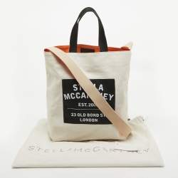 Pre Owned Stella McCartney Beige/Black Canvas Medium S&P Tote