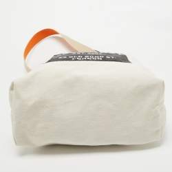 Pre Owned Stella McCartney Beige/Black Canvas Medium S&P Tote